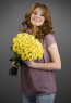 Роза желтая (Эквадор) 50 см 25 шт