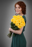 Роза желтая (Эквадор) 60 см 15 шт