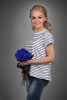 Роза синяя 60 см 9 шт