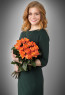 Роза оранжевая (Кения) 50 см 15 шт