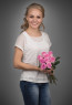 Роза розовая (Кения) 50 см 9 шт