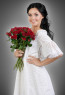 Кустовые розы красные 15 шт.