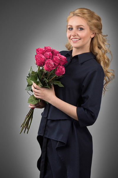 Роза Черри 60 см 9 шт