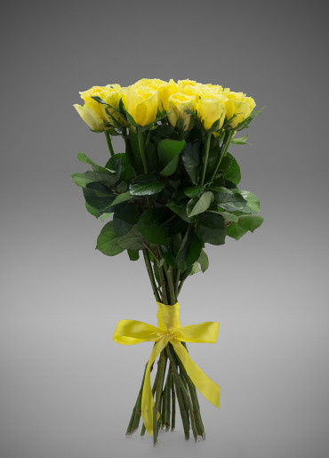 Роза желтая (Кения) 50 см 15 шт