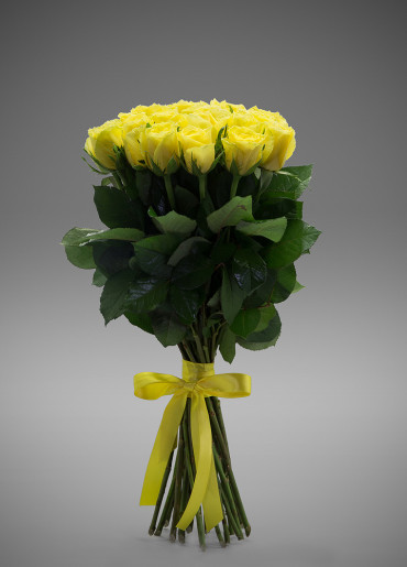 Роза желтая (Кения) 50 см 25 шт