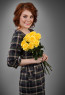 Роза желтая (Эквадор) 50 см 9 шт