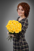 Роза желтая (Эквадор) 50 см 15 шт